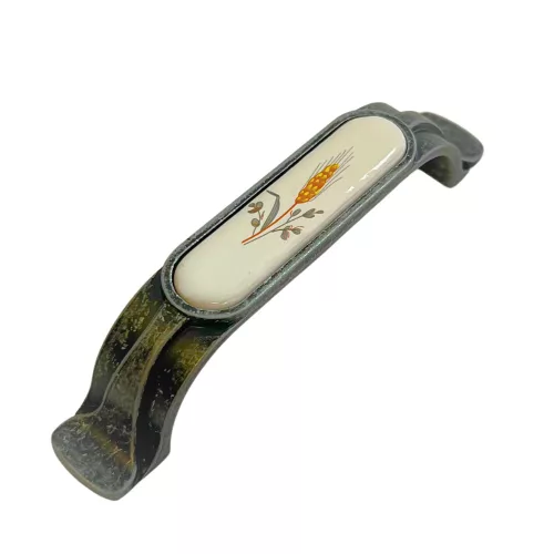 BÚTORFOGANTYÚ KERÁMIA 96 MM ANTIK EZÜST 6032